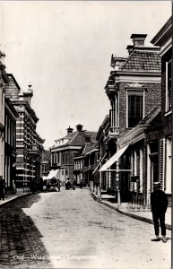 Netherlands Oud Winschoten Langestraat Vintage RPPC C125