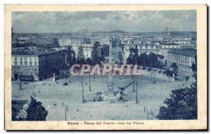 Old Postcard Italy Roma Piazza del Popolo dvista del Pincio