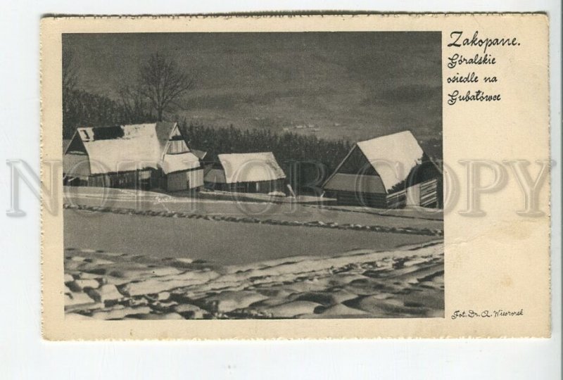 460592 POLAND Zakopane winter landscape Vintage postcard