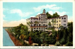 1930s Linen Postcard La Valencia Hotel in La Jolla, San Diego, California