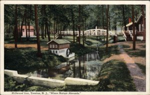 Trenton New Jersey NJ Hillwood Inn and Grounds Vintage Postcard