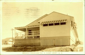 RPPC Branch Exchange No 3 Camp Croft South Carolina Real Photo Postcard