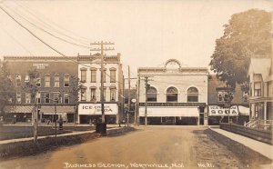 Northville New York Business District Ice Cream Soda Real Photo Postcard AA84021