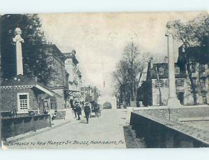 Divided-Back STREET SCENE Harrisburg Pennsylvania PA W2255