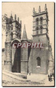 Old Postcard Montpellier La Cathedrale St Pierre