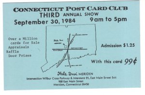 Connecticut Post Card Club Third Annual Show 1984, Meriden, Deltiology