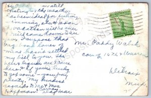 K45/ Ingleside Michigan RPPC Postcard c1940 Douglas Lake Hotel Boat 339