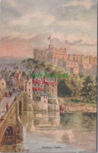 Co Durham Postcard - Durham Castle Art. Artist T.Guy   RS36704