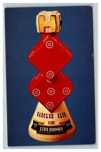 Vintage 1960's Advertising Postcard Ezra Brooks Bottle Harolds Club Reno Nevada