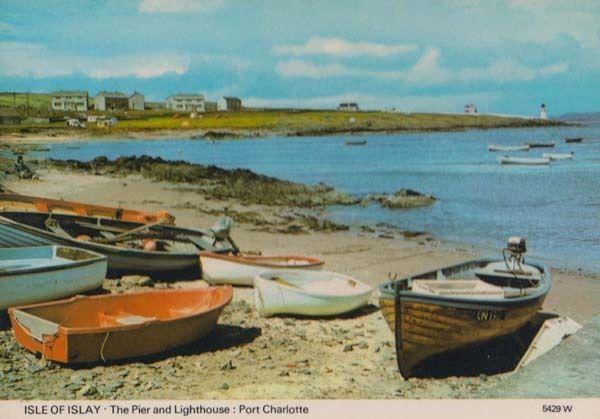 Isle Of Islay Fishing Boats Boat & Caravan Holiday Camp Scottish 1970s Postcard