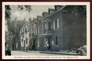 h101 - TROIS RIVIERES Quebec Postcard 1938 Hotel Manoir Laviolette