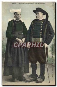 Old Postcard Folklore Man and woman Gouezec