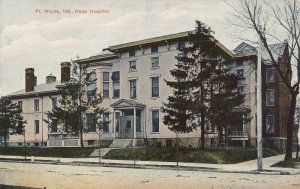 LPS45 FT. WAYNE Indiana Hope Hospital Hand Colored Postcard