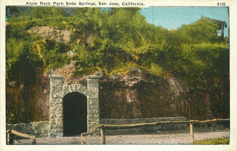 Alum Park Soda Springs San Jose California #5215 1920s Postcard Pacific 10097