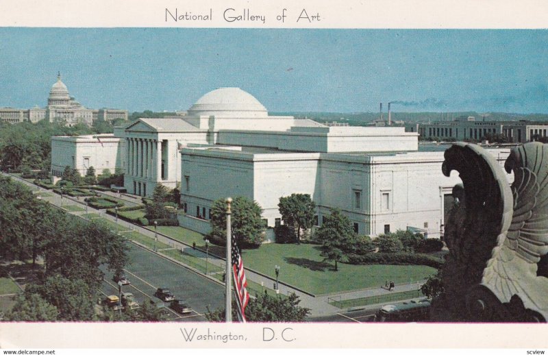 WASHINGTON D.C., 1940-60s; Bird's Eye View of National Gallery of Art