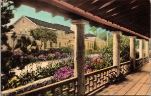 Hand Colored Postcard Del Monte Lodge in Monterey, California