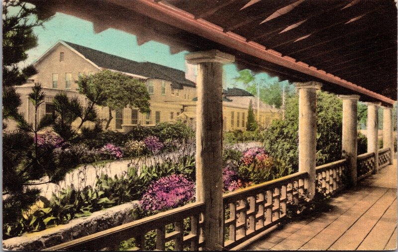 Hand Colored Postcard Del Monte Lodge in Monterey, California