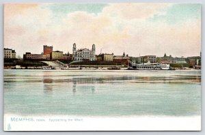 Vintage Postcard Seaside Oceanfront Hotels Approaching Wharf Memphis Tennessee