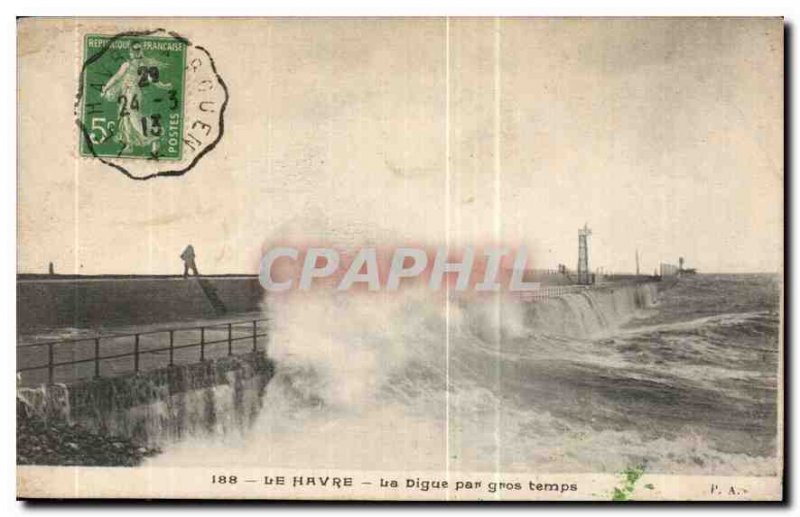 Old Postcard Le Havre wholesale Digue Time