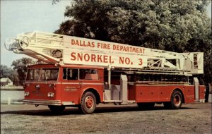 Dallas TX? Fire Engine Snorkel #3 Ward LaFrance Adv Postcard