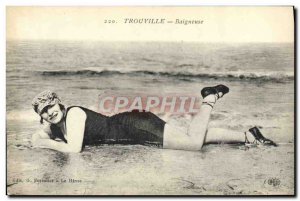 Old Postcard Fantaisie Swimsuit Trouville