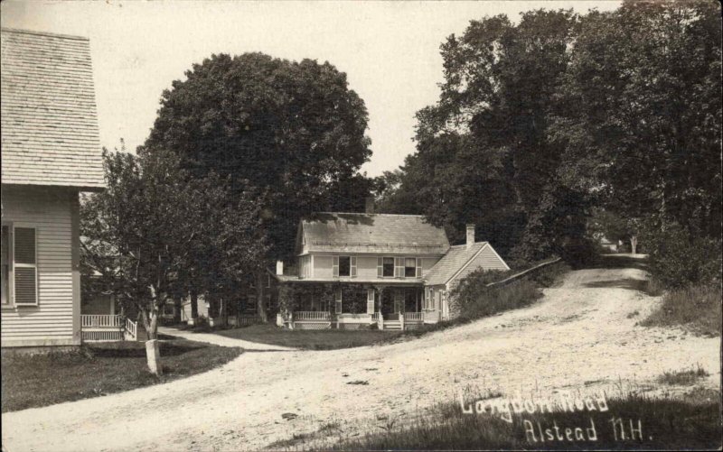 Alstead New Hampshire NH Langdon Road Homes 1907 Used Real photo Postcard