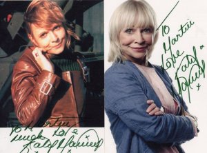 Katy Manning as Jo Grant Dr Who 2x Hand Signed Photo s