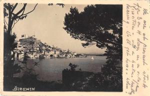 Sibenik Yugoslavia Birds Eye View Real Photo Antique Postcard J65840