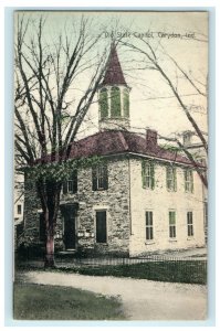 c1909 Old State Capitol Corydon, Indiana Vintage Postcard 