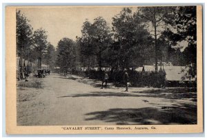 c1940's Cavalry Street Camp Hancock Augusta GA WW2 Vintage Postcard 