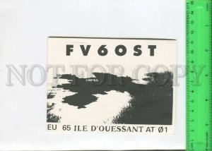 467021 1982 year France Ushant island radio QSL card to USSR