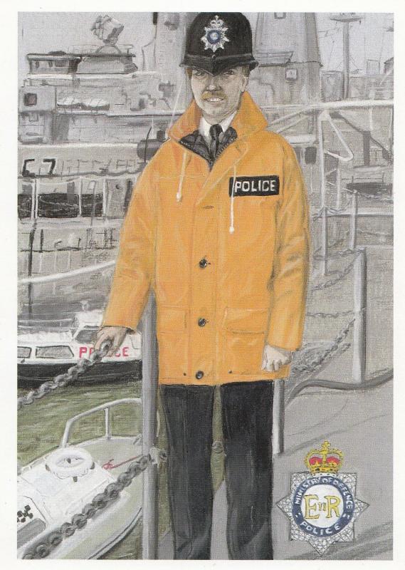 Marine Officer Ministry Of Defence Police Policeman Plain Back Rare MOD Postcard