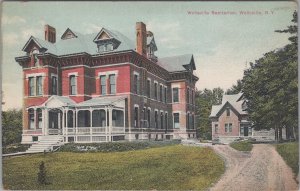 Postcard Wellsville Sanitarium Wellsville NY