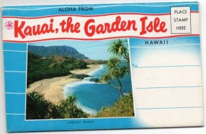 Kauai Hawaii Fold out View Vintage Postcard Folder AA21668