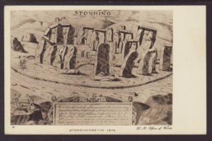 Stonehenge in 1575 Wiltshire England UK Postcard 4068