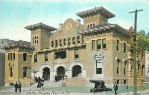 Artist impression King 1908 City Hall Pensacola Florida Postcard 20-656