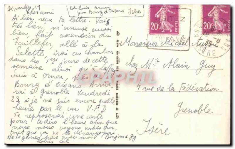 Old Postcard Bourg D & # 39Oisans Rue Sadi Carnot