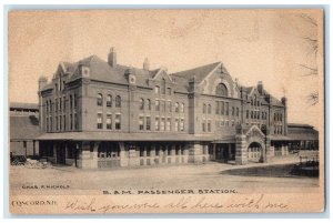 1909 B & M Passenger Station Concord New Hampshire NH Antique Postcard