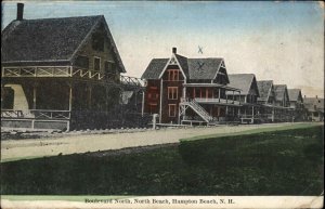 Hampton Beach NH Boulevard North North Beach c1910 Vintage Postcard 