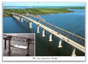 The New Jamestown Bridge Route 138 To Newport NJ Postcard Continental View Card