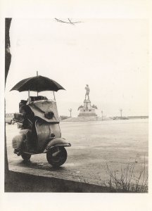 Old Motorbike Cycle in Firenze Italy Real Photo Postcard