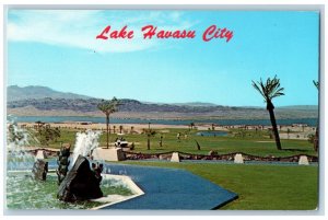 Lake Havasu City Arizona AZ Postcard Portion Golf Course Playground West c1960