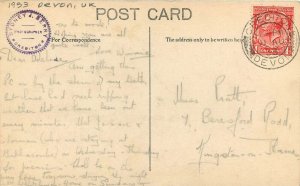 Postcard 1933 UK Devon Crediton Birdseye View 22-11993