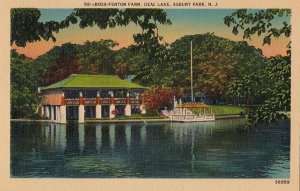 Postcard Ross Fenton Farm Deal Lake Asbury Park NJ