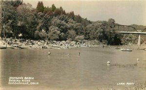 California Guerneville Johnsons Beach Russian RPPC Photo Postcard 22-5408