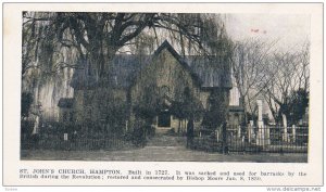 HAMPTON, Virginia, 1900-1910's; St. John's Church