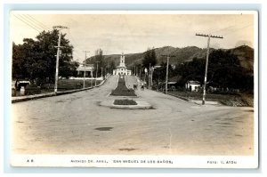 Avenida Dr Abril San Miguel DE Los Banos Cuba Real Photo RPPC Postcard (O36)