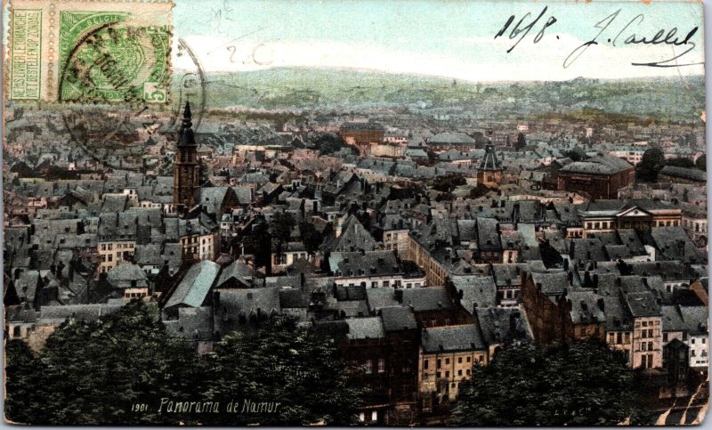 Belgium Namur Panorama Vintage Postcard C021