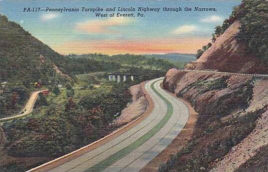 Pennsylvania West Of Everett Pennsylvania Turnpike And Highway Through The Na...