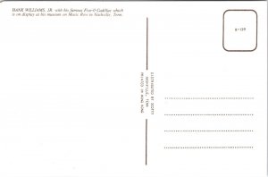 Hank Williams Jr  with Red Five-O Cadillac POSTCARD